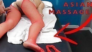 Hot Asian Milf Came for a Massage with Sexy Tights to Seduce Pussy Tease the Masseur