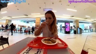 Public CumOmlette Eating in a Restaurant with a LOAD of Fresh CUM (SORT)