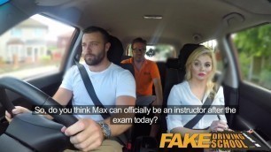 Fake Driving School Big facial finish for posh examiner