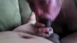 White trash deepthroating big fat black dick ( greedy bitch)